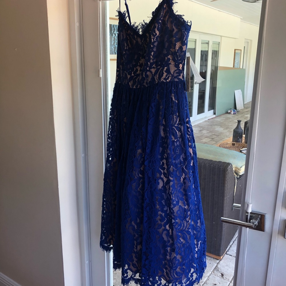 Brand new cobalt blue Eliza cocktail dress
